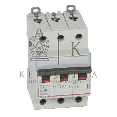 Выключатель автоматический Legrand DX3 3P 25A (С) 6000/10kA