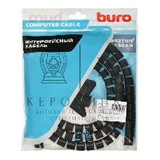 Кабельный органайзер Buro Spiral Hose 15x1500мм черный