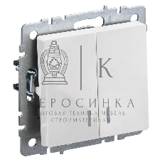 Выключатель 2-кл. СП BRITE ВС10-2-1-БрБ 10А с инд. белый IEK BR-V20-1-10-K01
