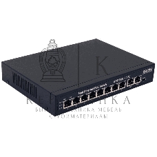 Коммутатор PoE Osnovo SW-21000(120W), 8 x FE с поддержкой PoE (IEEE 802.3af/at), 2 x FE, до 30W на порт, суммарно до 120W