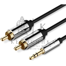 Кабель Vention аудио Jack 3,5 мм M/2RCA M - 5 м черный