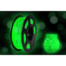 Филамент NVPrint PLA Noctilucen (Glow In the Dark) Green для 3D печати диаметр 1.75мм длина 330 метров масса 1 кг