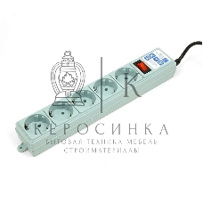Фильтр-удлинитель Power Cube B 3,0 м 5 розеток (серый) 10А/2,2 кВт