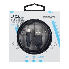 Кабель Crown USB - Lightning CMCU-3018L черный