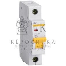 Выключатель автоматический модульный 1п D 10А 4.5кА ВА47-29 IEK MVA20-1-010-D
