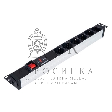 Блок распределения питания Lande LN-PRZ-AKK-1U6P-SC гор.размещ. 8xSchuko базовые 16A Schuko 2.5м