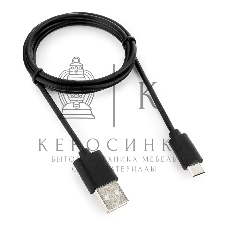 Кабель USB2.0 Pro Cablexpert CC-mUSB2-AMBM-1M, AM/microBM 5P, 1м, экран, черный, пакет