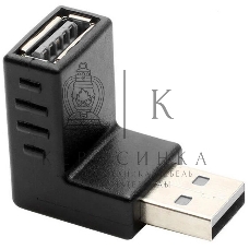 Переходник Greenconnect GCR-53494 USB 2.0 AM/AF, угловой, вниз