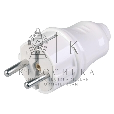 Вилка IEK EVP10-16-01-K01 ВПп10-01-Ст разборная прямая с з/к 16А белая