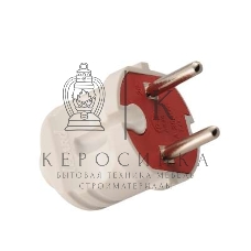 Вилка электрич. без заземл. бел. 6А Lezard 715-0101-601