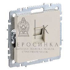 Розетка компьютерная СП RJ45 кат.5E BRITE РК10-БрКр беж. IEK BR-K10-1-K10