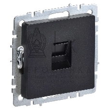 Розетка компьютерная IEK BRITE RJ45 кат.5E РК10-БрЧ черный
