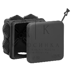 Коробка распределительная ОП 70х70х40мм УХЛ1 IP55 черный Ruvinil 67030Ч