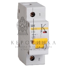 Выключатель автоматический модульный 1п C 10А 10кА ВА47-100 IEK MVA40-1-010-C