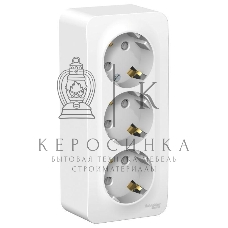 Розетка 3-м ОП Blanca 16А 250В защ. шторки с заземл. изол. пласт. бел. SchE BLNRA011311