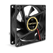 Вентилятор для корпуса ExeGate EX08025B2P-24 черный, 80 мм, 2850 об/мин, 28.5 дБ, 2 pin