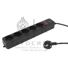 Сетевой фильтр PC Pet AP01006-5-BK 5 м, 5 розеток, черный