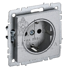 Розетка с з/к без з/ш IEK BRITE 16А РС11-1-0-БрЧ черный