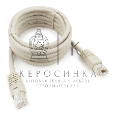 Патч-корд UTP Cablexpert PP6U-2M cat.6, 2м, литой, многожильный, серый