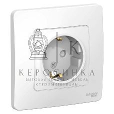 Розетка СП Blanca 16А 250В защ. шторки с заземл. бел. SchE BLNRS001111