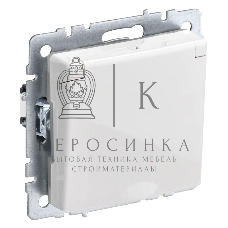Розетка с з/к/ш с кр. 16А IP44 РСбш10-3-44-БрБ белый IEK BRITE
