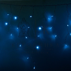 Гирлянда Neon-night Айсикл (бахрома) светодиодный, 2,4 х 0,6 м, прозрачный провод, 230 В, диоды синие, 88 LED