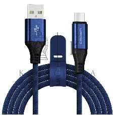 Кабель Crown USB - USB Type-C CMCU-3103C blue