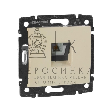 Розетка телефонная Valena RJ11 4 контакта 1 коннектор (слоновая кость) Legrand 774338
