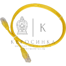 Патч-корд LANMASTER TWT UTP cat.5e, с заливными колпачками, 1.0 м, желтый