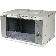 Шкаф настенный Lanmaster TWT-CBWPG-9U-6X6-GY 9U 600x600мм пер.дв.стекл съемные бок.пан. 60кг серый