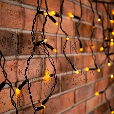 Гирлянда Neon-night Айсикл (бахрома) светодиодный, 2,4 х 0,6 м, черный провод, 230 В, диоды теплый белый, 88 LED