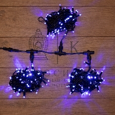 Гирлянда Neon-night LED ClipLight 24V, 3 нити по 10 метров, цвет диодов синий