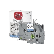 Кассета с лентой S'OK by Sakura Printing TZE545 для Brother, белый на синем, 18мм/8м, наклейка