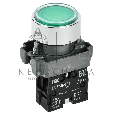 Кнопка IEK LA167-BAF31 d=22мм 1з зеленая