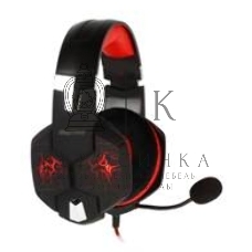 Гарнитура проводная игровая RUSH TAIPAN, динамики 50мм, велюровые амбушюры, вирт.звук 7.1, чер/кр (SBHG-3200)