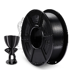 Филамент NVPrint Silk PLA+ черный для 3D печати диаметр 1.75мм длина 330 метров масса 1 кг
