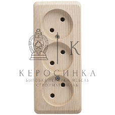 Розетка 3-м ОП Этюд 16А IP20 без заземл. без защ. шторок сосна SchE PA16-009D