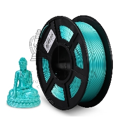 Филамент NVPrint Silk PLA+ Green для 3D печати диаметр 1.75мм длина 330 метров масса 1 кг