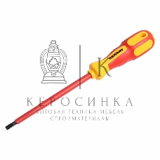 Отвертка Rexant шлицевая диэлектрическая SL5 х 125 мм, до 1000 В, двухкомпонентная рукоятка