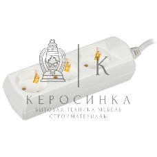 Удлинитель 3х3 м с заземл. 10А 250В У03 GENERICA 2P+PE 3х1 кв.мм IEK WYP10-10-03-03-Z-G