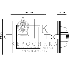 Светильник Glass кв 18W 1390lm 3000K 220-240V IP20 монт Ø155х155 200x200x30 с дек стек LED