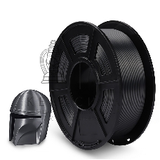 Филамент NVPrint Silk PLA+ Grey для 3D печати диаметр 1.75мм длина 330 метров масса 1 кг