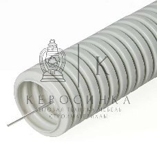 Труба гофрированная ПВХ d20 мм с зондом сер. (уп. 100 м) Урал Пак ГФ-0101720-100