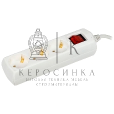 Удлинитель 3х3 м с заземл. 10А 250В У03В GENERICA 2P+PE 3х1 кв.мм IEK WYP10-10-03-03-ZK-G