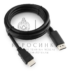 Кабель DisplayPort-HDMI Gembird/Cablexpert 1,8м, 20M/19M, черный, экран, пакет
