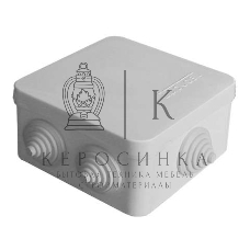 Коробка распределительная ОП 84х84х45 7 выходов 3 гермоввода IP54 крышка защелкивающаяся сер. Epplast 120072