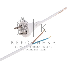 Шнур электрический с вилкой Rexant ПВС 2х0,75 мм², 5м белый