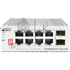 Коммутатор ORIGO Unmanaged Industrial Switch 8x1000Base-T, 2x1000Base-X SFP, Surge 4KV, -40 to 75°C