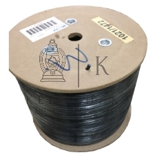 Кабель UTP 4 Pair AWG 24 CCA wooden reel, PE+PVC jacket, cat5E 305м черный