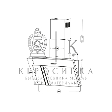 Вытяжка наклонная Centek CT-1826-60 белый, 60 см, 600 куб. м/ч, 69 дБ